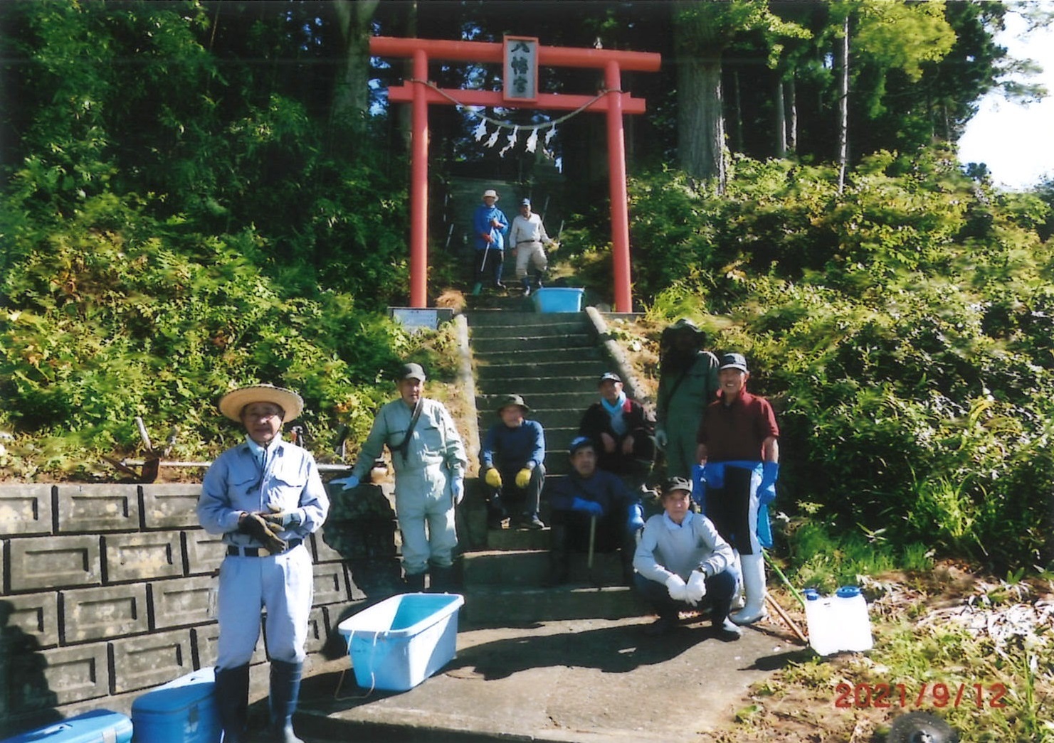 田の浜自治会田の浜八幡宮清掃